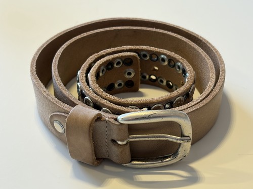 Ledergürtel taupe beige - ledergürtel,