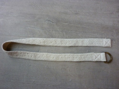 Flecht stoffgürtel beige - -,